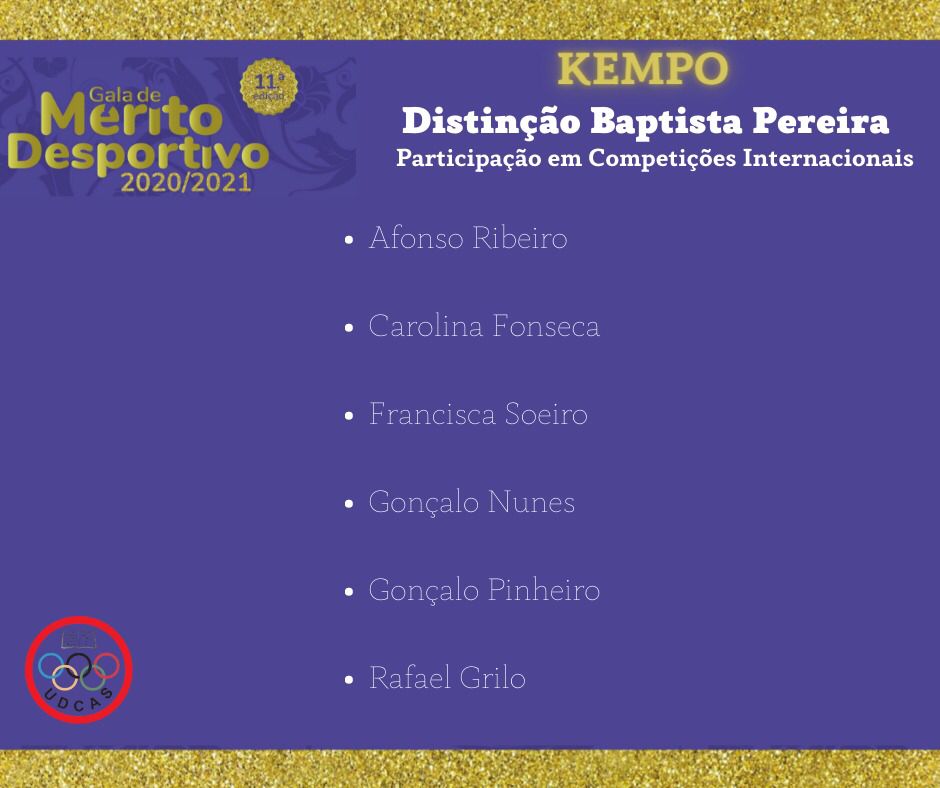 Gala Mérito Desportista Kempo Distinção Baptista Pereira